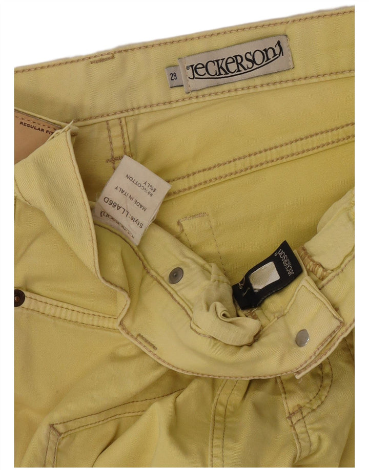 Jeansy damskie Jeckerson Bootcut W29 L28 Żółta bawełna