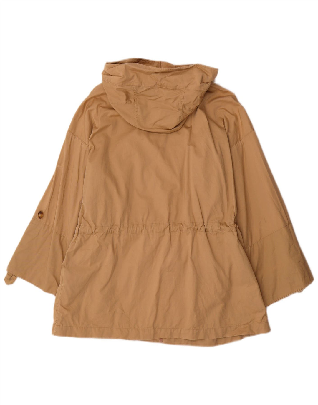 MASSIMO DUTTI Damska kurtka parka z kapturem UK 14, średnia beżowa bawełna
