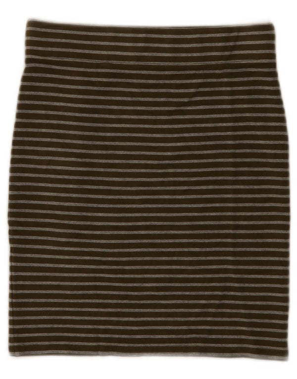 Prosta spódnica damska Jack Wills UK 8 Small W24 Khaki wiskoza w paski