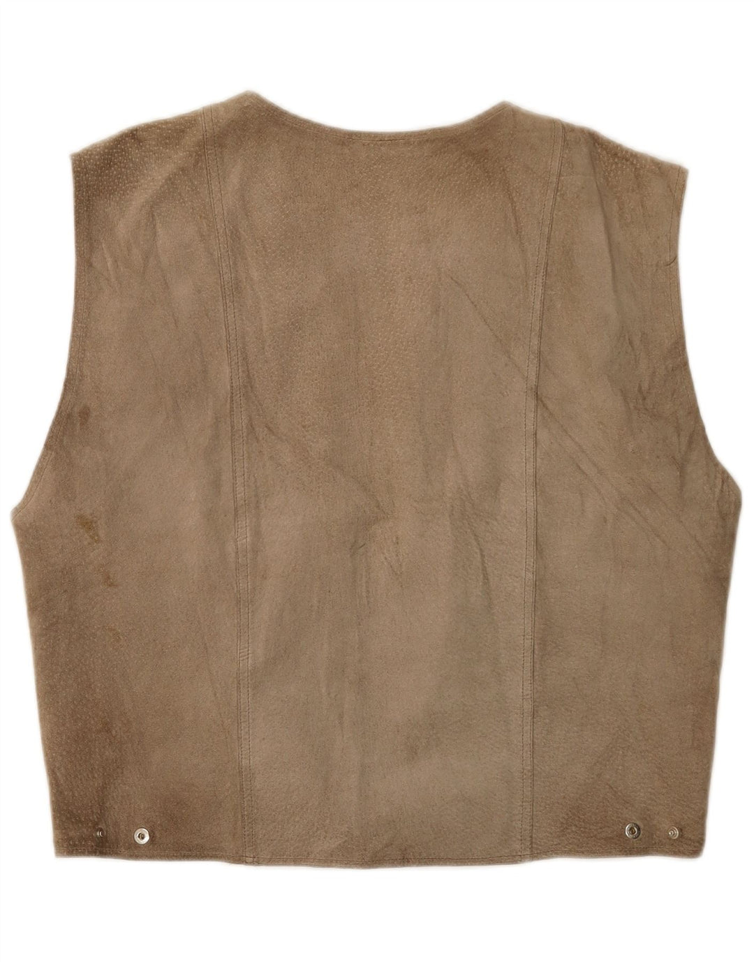 Zamszowa kamizelka męska w stylu vintage, średni beż