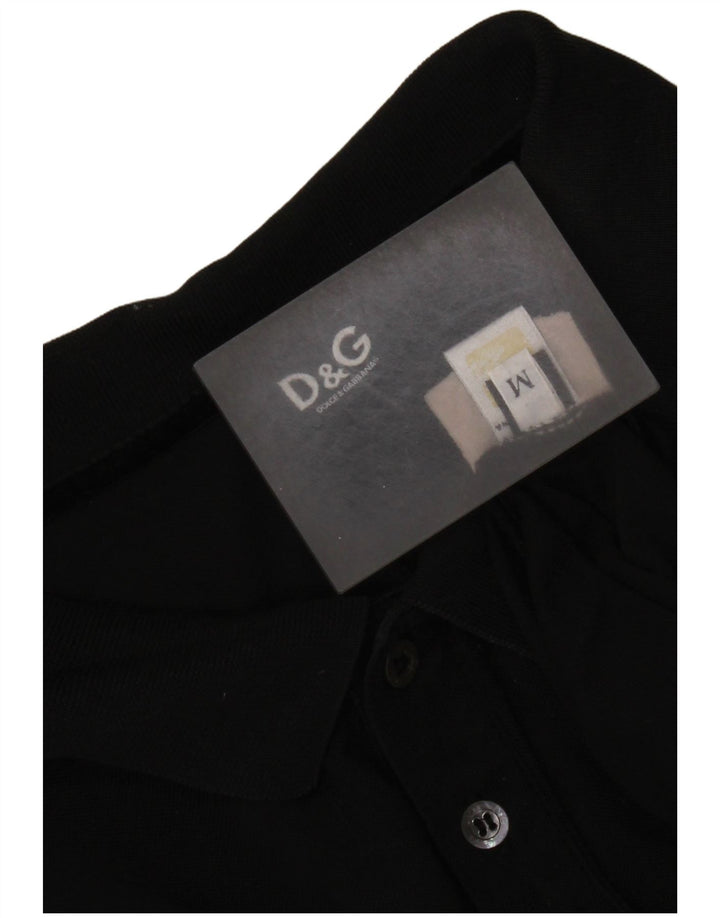 Męska koszulka polo Dolce & Gabbana, średnia czarna