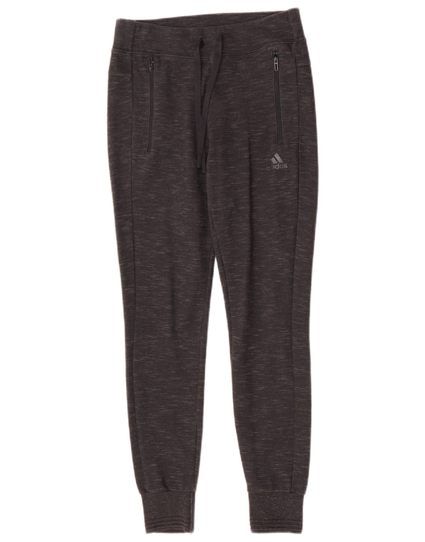 Damskie spodnie dresowe Adidas Joggers UK 4/6 XS Szare nakrapiane sportowe