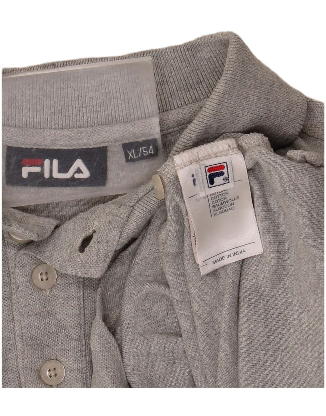 Męska koszulka polo FILA IT 54 XL, szara bawełna