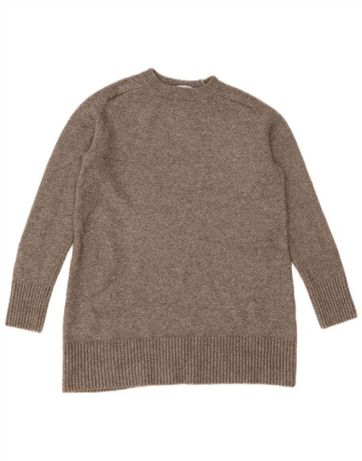 Damski sweter Zara z dekoltem w łódkę UK 12 Średni szary, nakrapiany poliester
