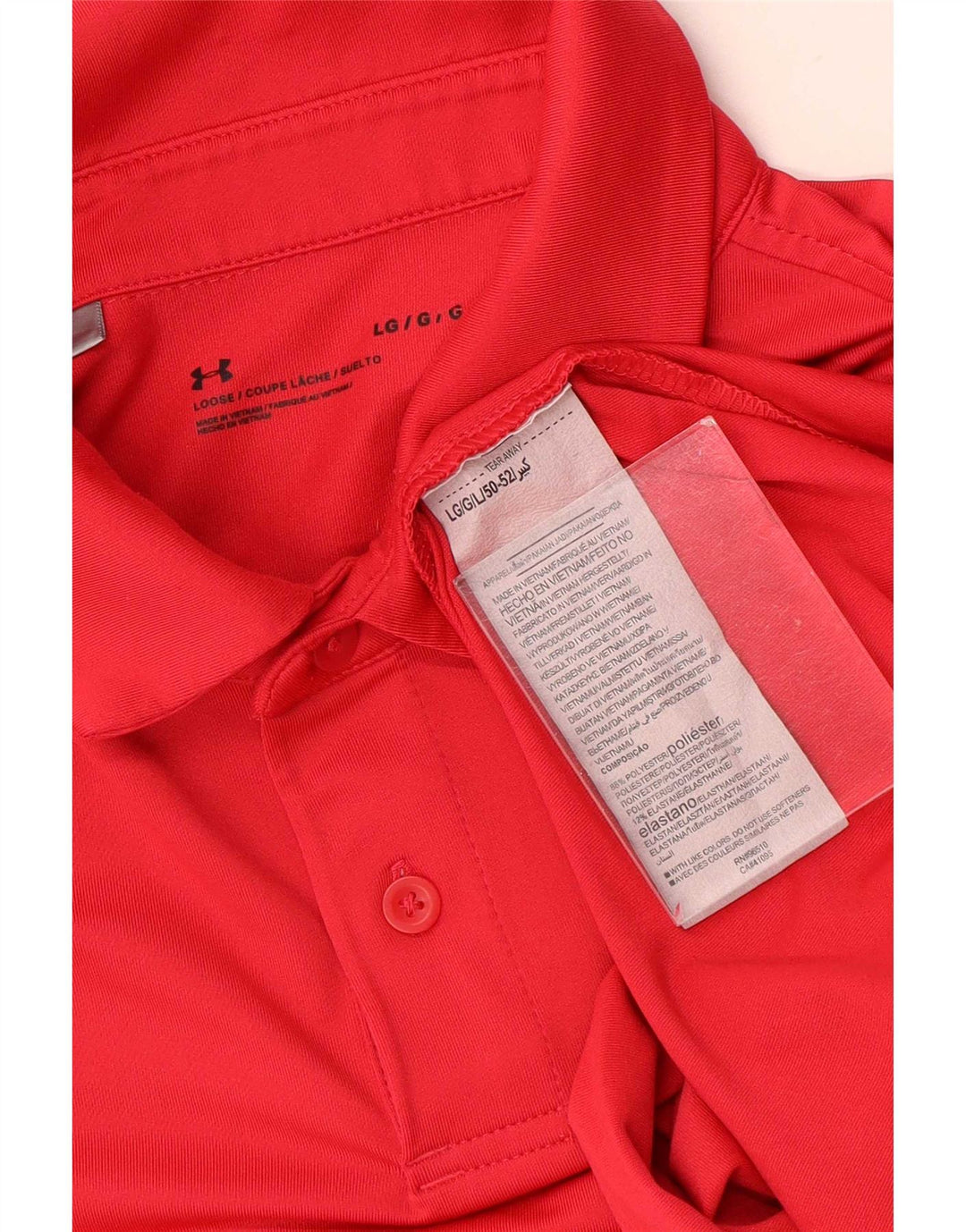 Męska koszulka polo Under Armour z grafiką, duża, czerwona, z poliestru