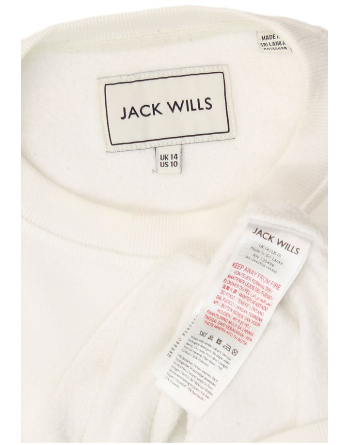 Damska bluza dresowa Jack Wills UK 14, duża, biała bawełna