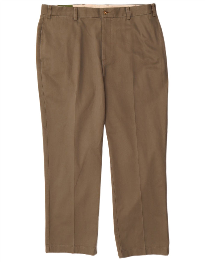 Męskie proste spodnie chino ORVIS W38 L30, bawełna khaki
