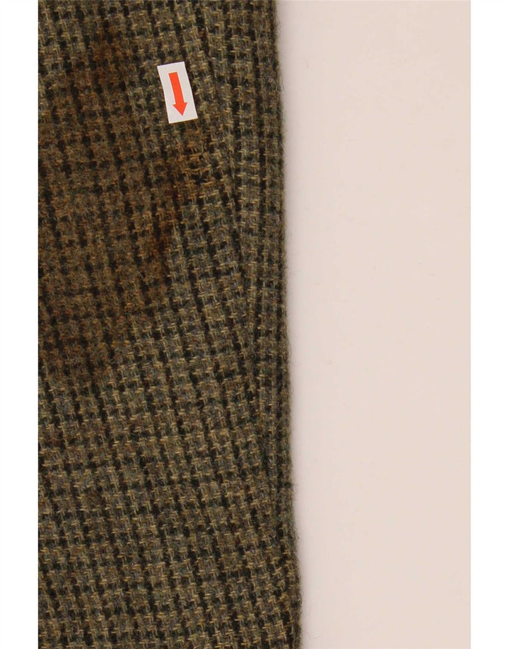 Damska marynarka Jack Wills zapinana na 3 guziki, UK 10, mała, wełniana pepitka, khaki