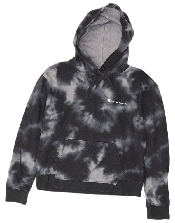 Damski sweter z kapturem Champion UK 14 Średni granatowy, bawełniany Tie Dye