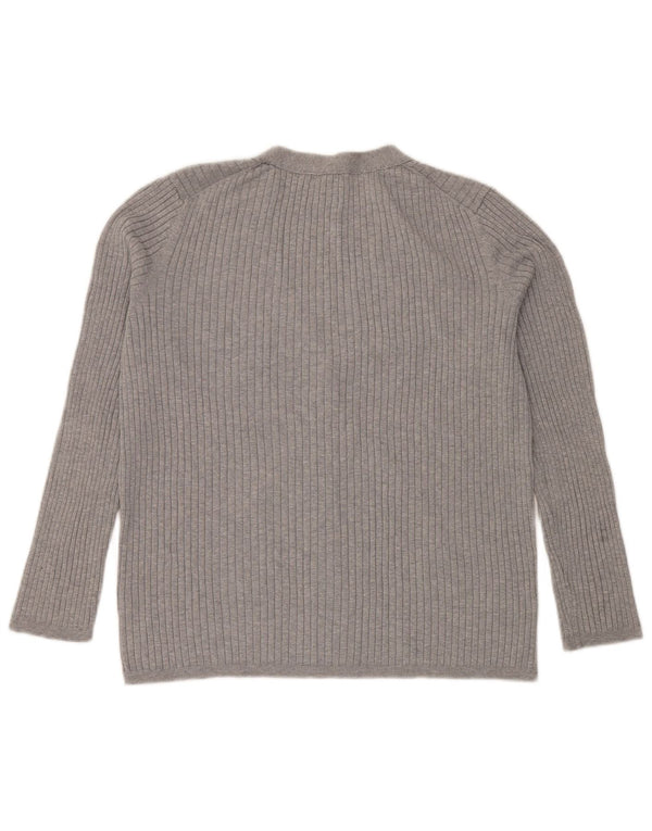 Gap Womens Cardigan Sweater UK 14 Large Grey Cotton Classic