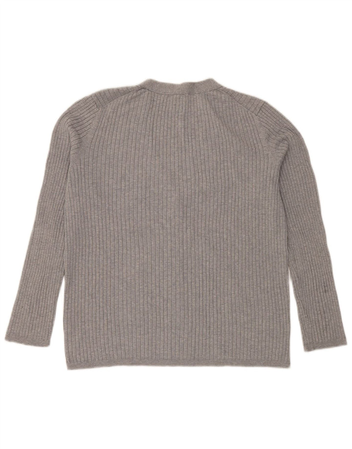 Sweter damski Gap Cardigan UK 14, duży, szary, bawełniany, klasyczny