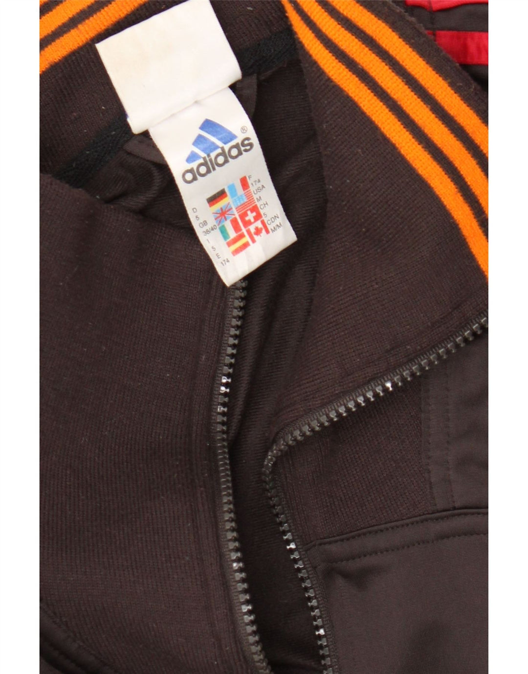 Męska kurtka dresowa Adidas UK 38/40 Średni brązowy poliester