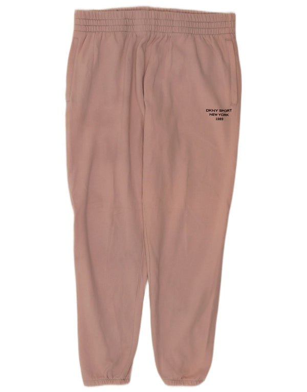 Damskie spodnie dresowe Dkny Joggers UK 18 XL Różowa bawełna