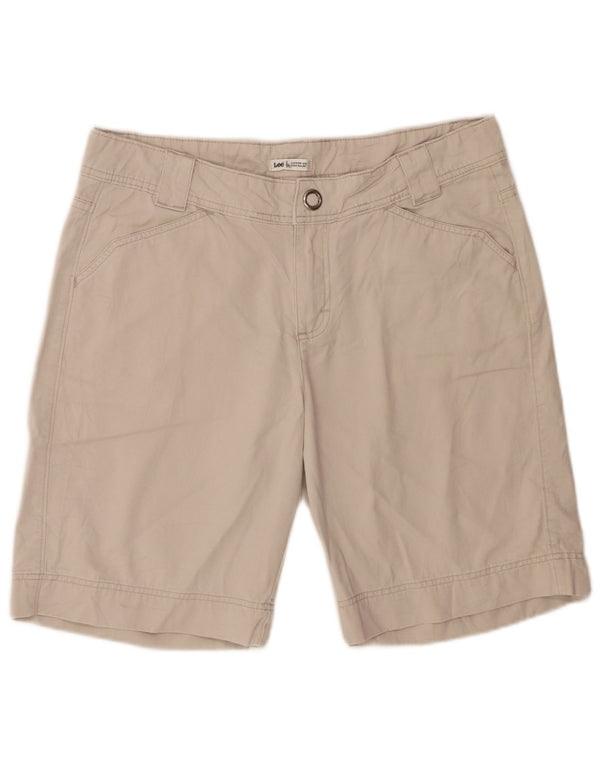 Damskie spodenki jeansowe Lee z wysokim stanem US 14 XL W34, beżowa bawełna