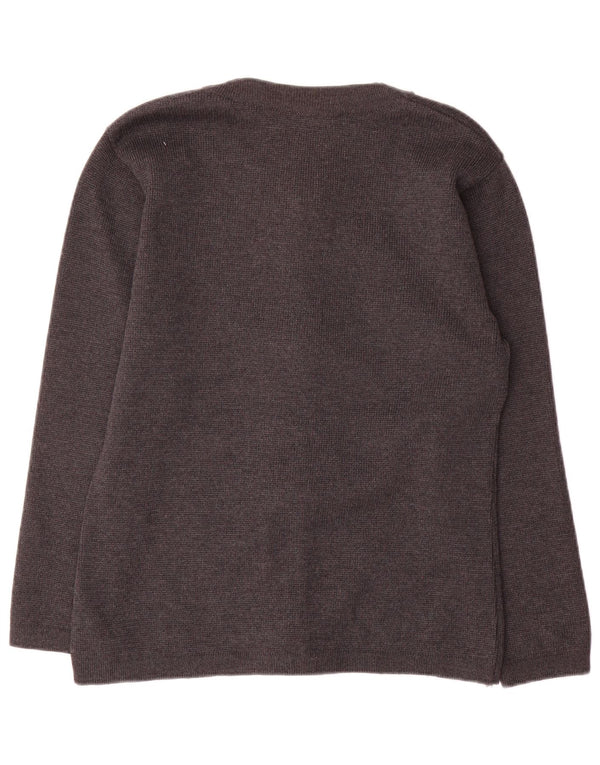 Vintage damski sweter oversize UK 10 Small, szara wełna