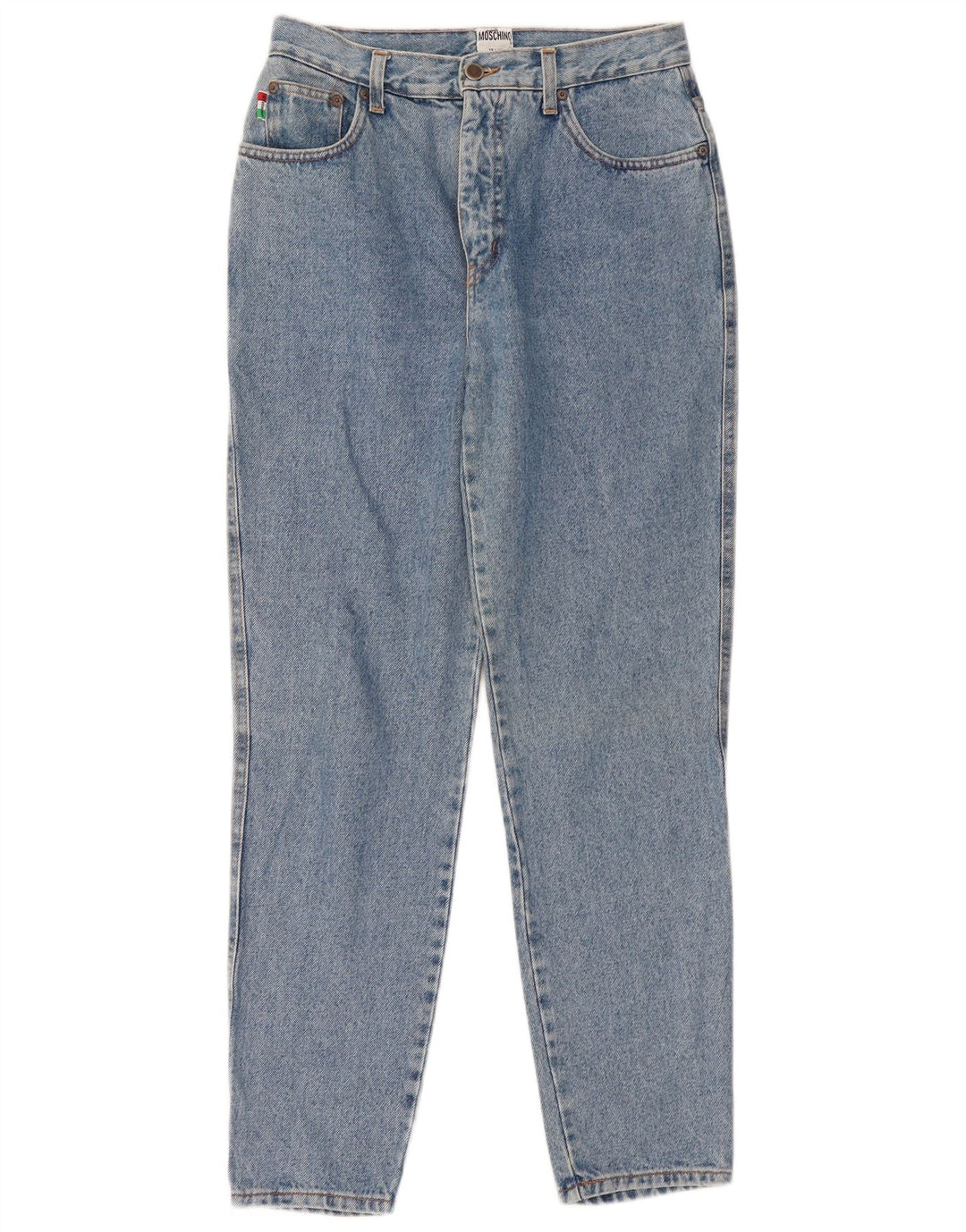 Damskie jeansy Moschino Tapered W28 L30 Niebieskie