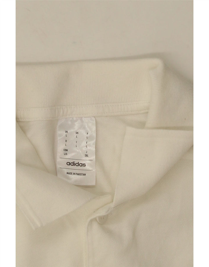 Męska koszulka polo Adidas, duża, biała
