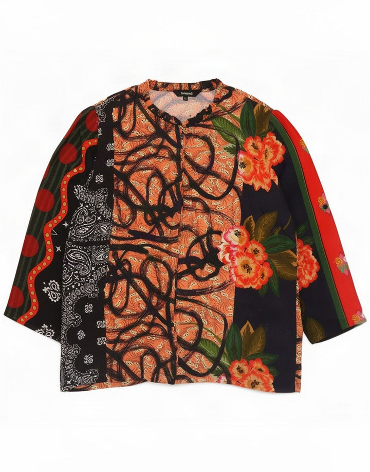 Desigual damska bluzka koszulowa w abstrakcyjny wzór UK 18 XL wielokolorowa