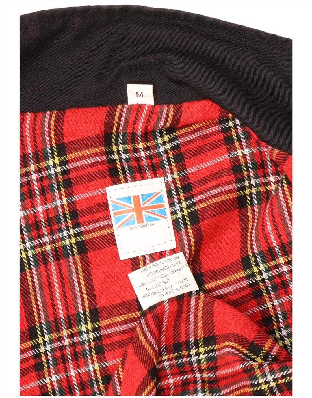 Męska kurtka bomber w stylu vintage UK 38, średni czarny poliester