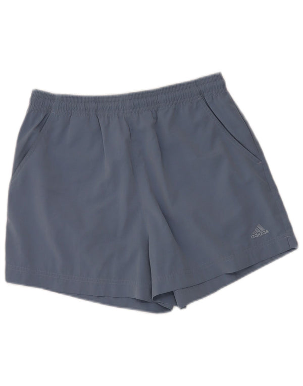 Damskie spodenki sportowe Adidas UK 12 Średni niebieski poliester