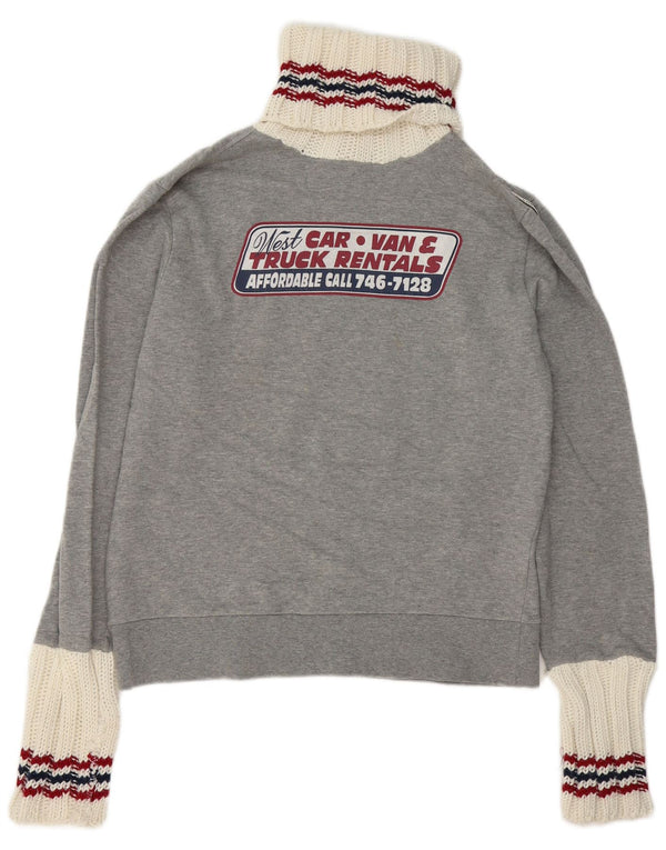 Damska bluza Zu Elements Graphic Jumper UK 16, duża, szara, z blokami kolorów