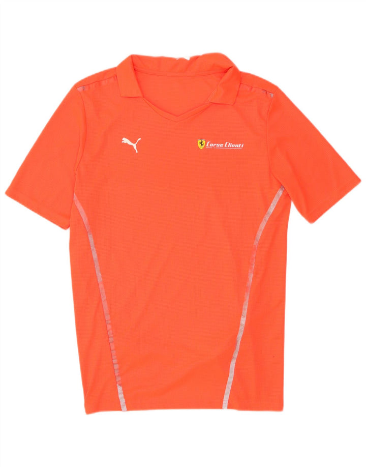 Męska koszulka polo Puma, mała, pomarańczowa, z poliestru