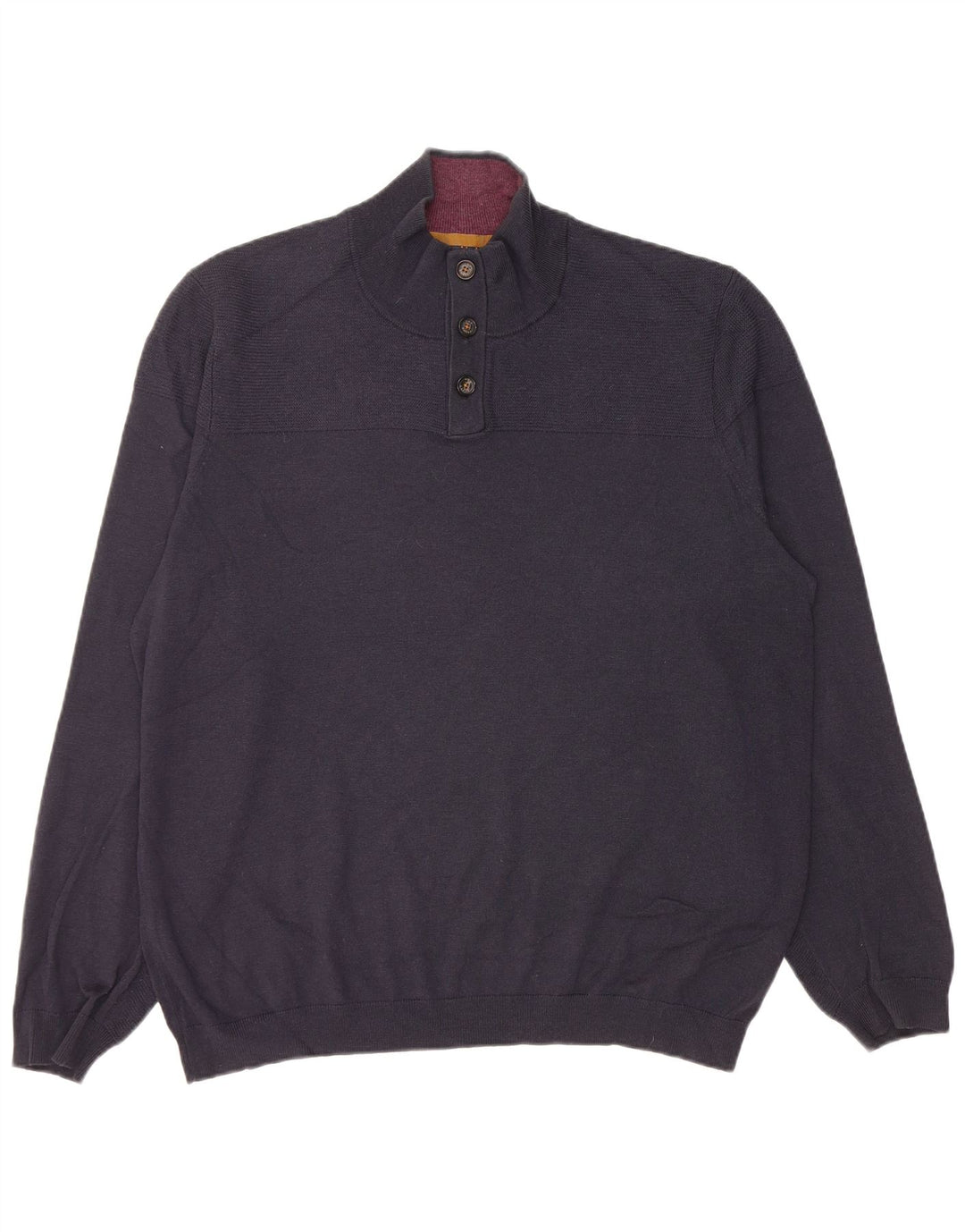 Męski sweter zapinany na guziki Ted Baker, rozmiar 6 2XL, granatowo-wełniany