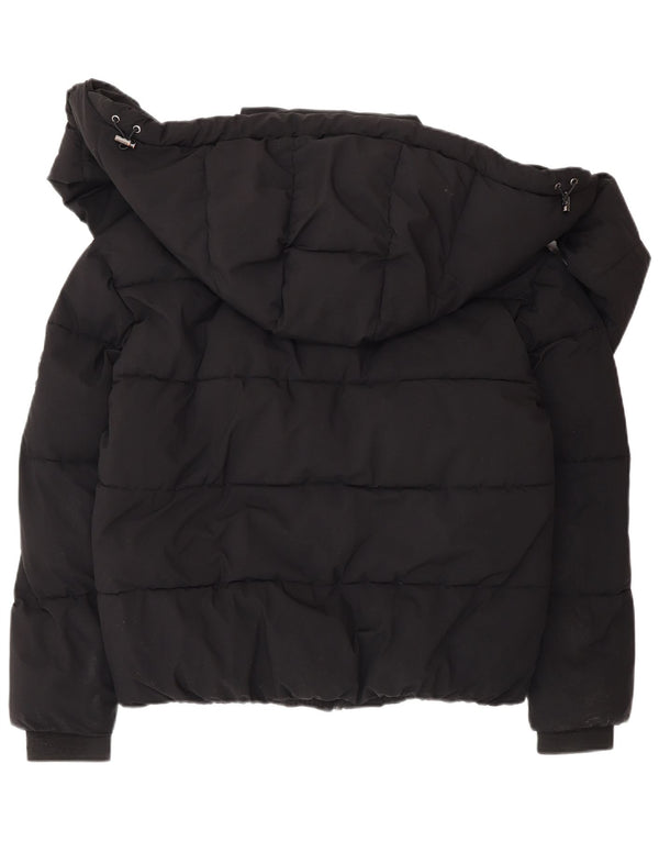 Damska ocieplana kurtka z kapturem Dkny UK 6 XS, czarna, poliestrowa, zimowa