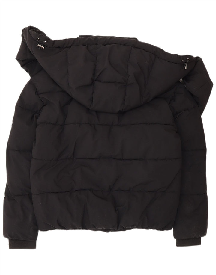 Damska ocieplana kurtka z kapturem Dkny UK 6 XS, czarna, poliestrowa, zimowa