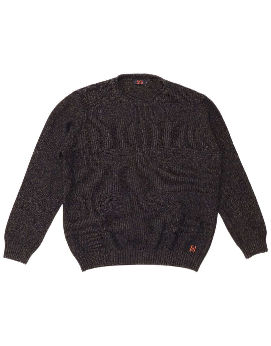 Damski sweter z okrągłym dekoltem AVIREX UK 16, duży, granatowy, nakrapiany