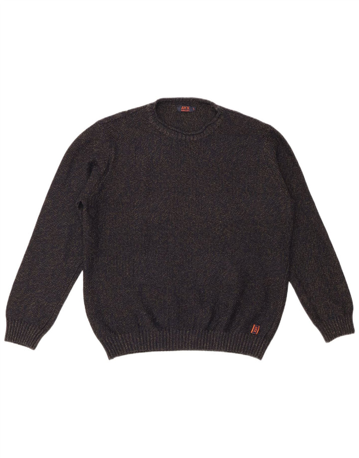 Damski sweter z okrągłym dekoltem AVIREX UK 16, duży, granatowy, nakrapiany