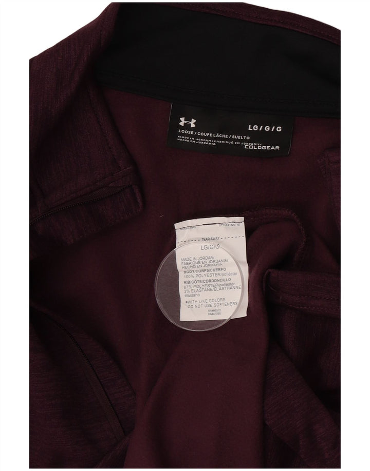 Męski dres Under Armour Cold Gear o luźnym kroju, duży, bordowy