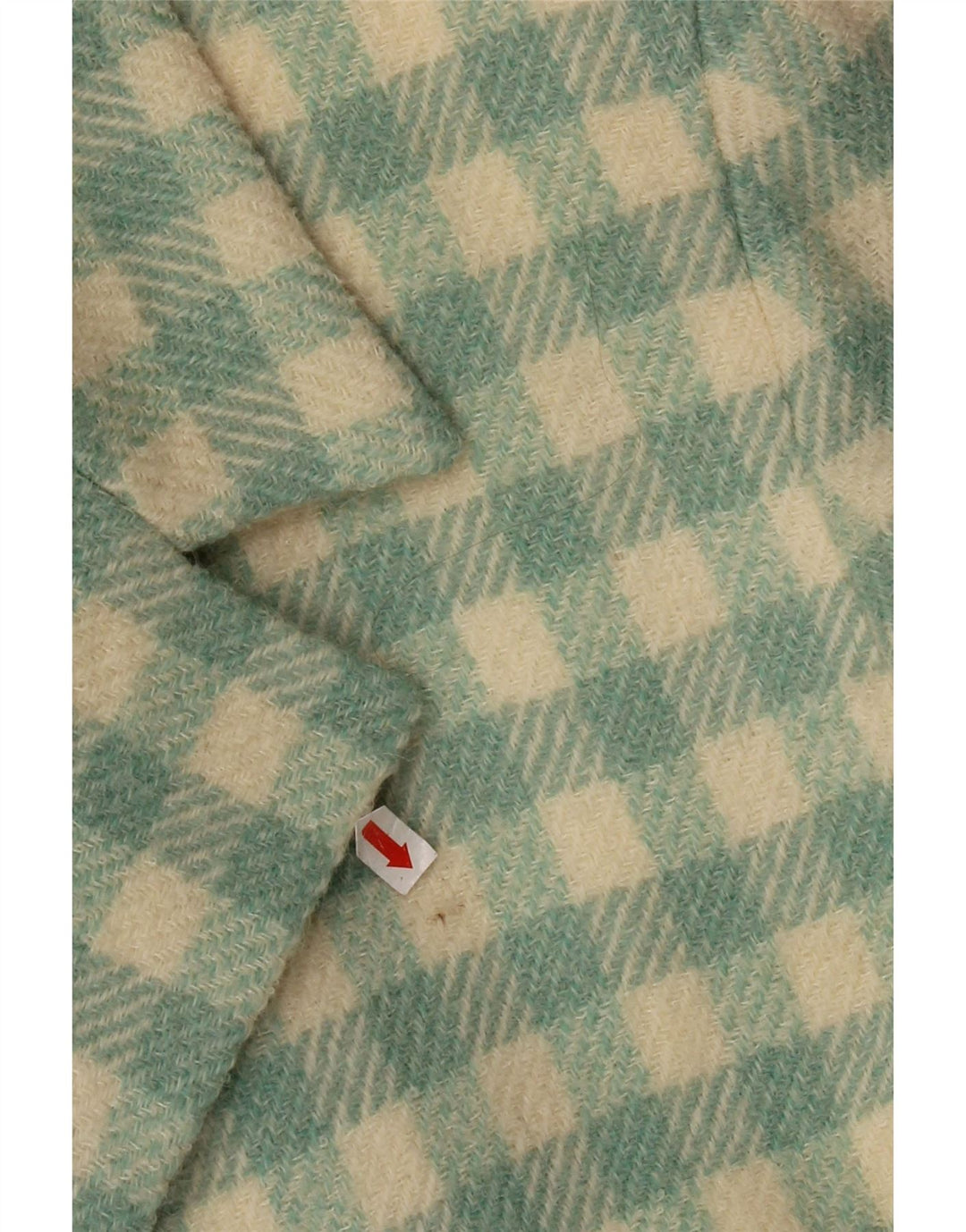 Damski płaszcz dwurzędowy Istante UK 14 w średnią zieloną kratkę