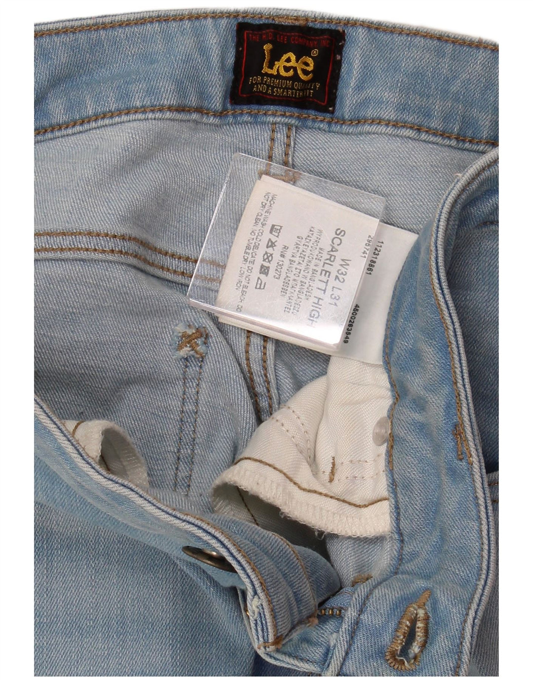 Damskie jeansy LEE Scarlett High Skinny W32 L28 Niebieskie bawełniane