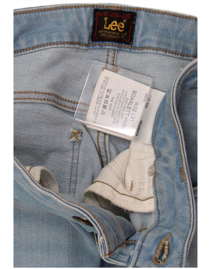 Damskie jeansy LEE Scarlett High Skinny W32 L28 Niebieskie bawełniane