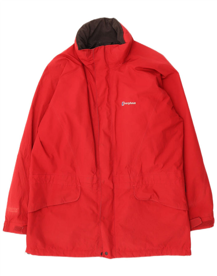 Męski płaszcz przeciwdeszczowy Berghaus UK 42 XL, czerwony nylon