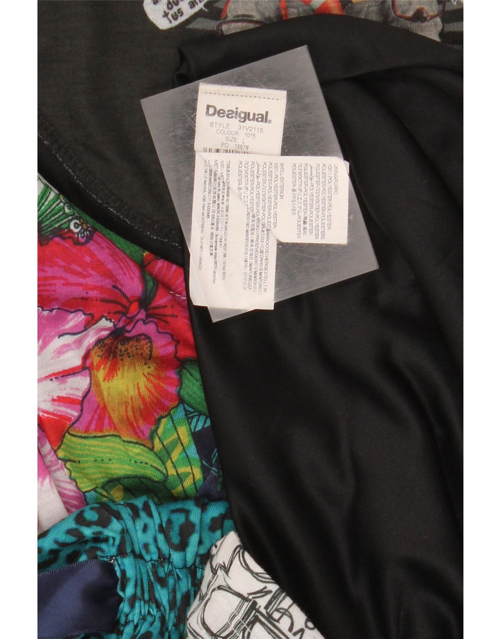 Damska graficzna sukienka podstawowa Desigual UK 14, duża, wielokolorowy poliester