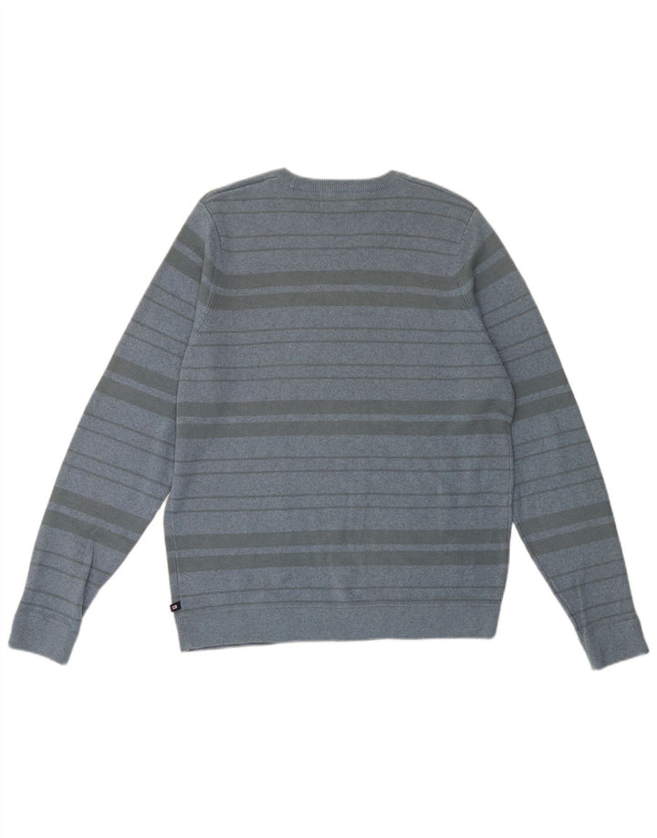 Męski sweter Marks & Spencer Blue Harbor z okrągłym dekoltem i średnimi paskami