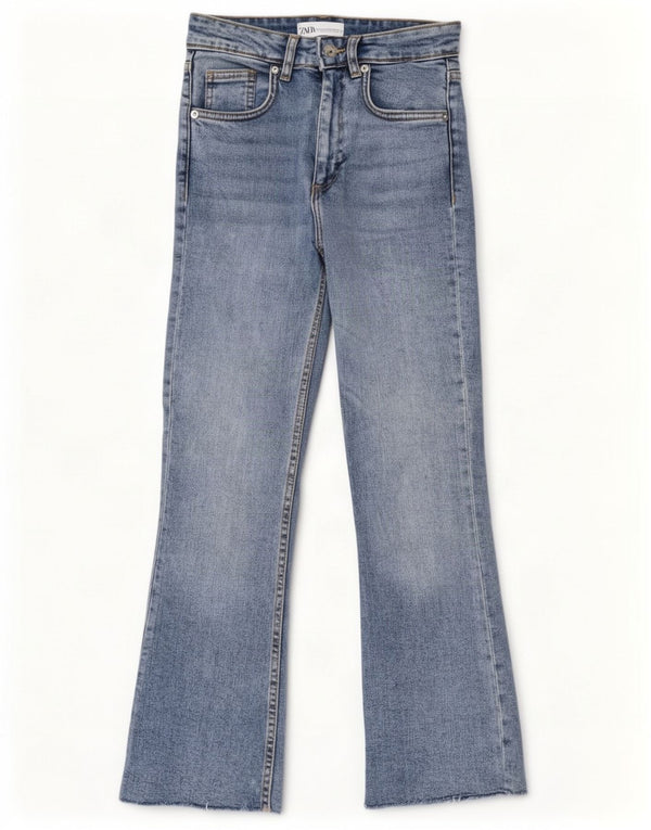 Damskie jeansy rozkloszowane Zara EU 34 2XS W24 L26 niebieskie