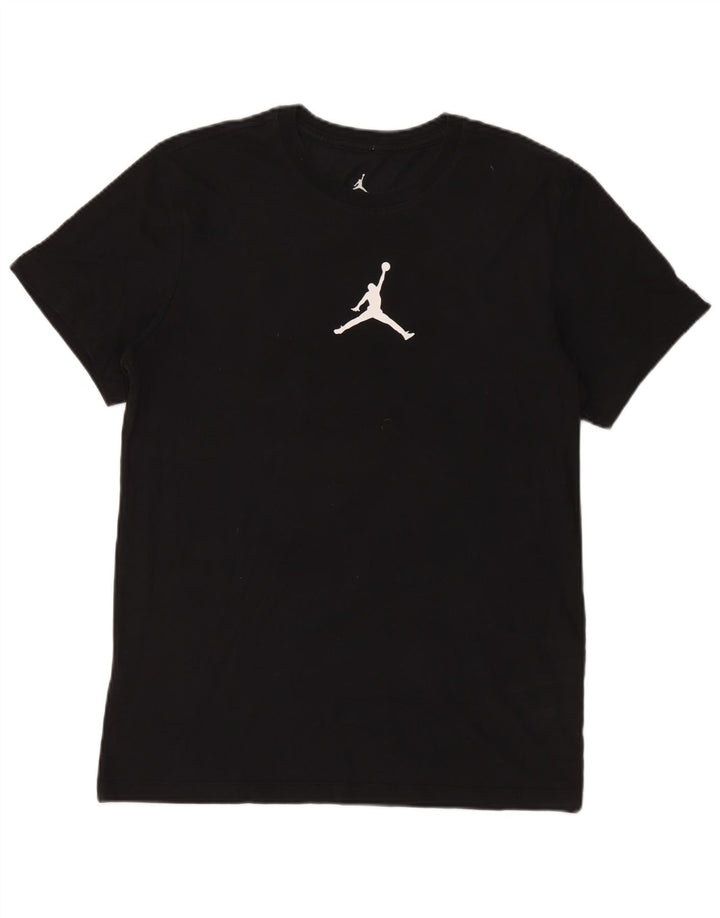 Męski T-shirt Jordan Dri Fit, średni czarny, bawełniany