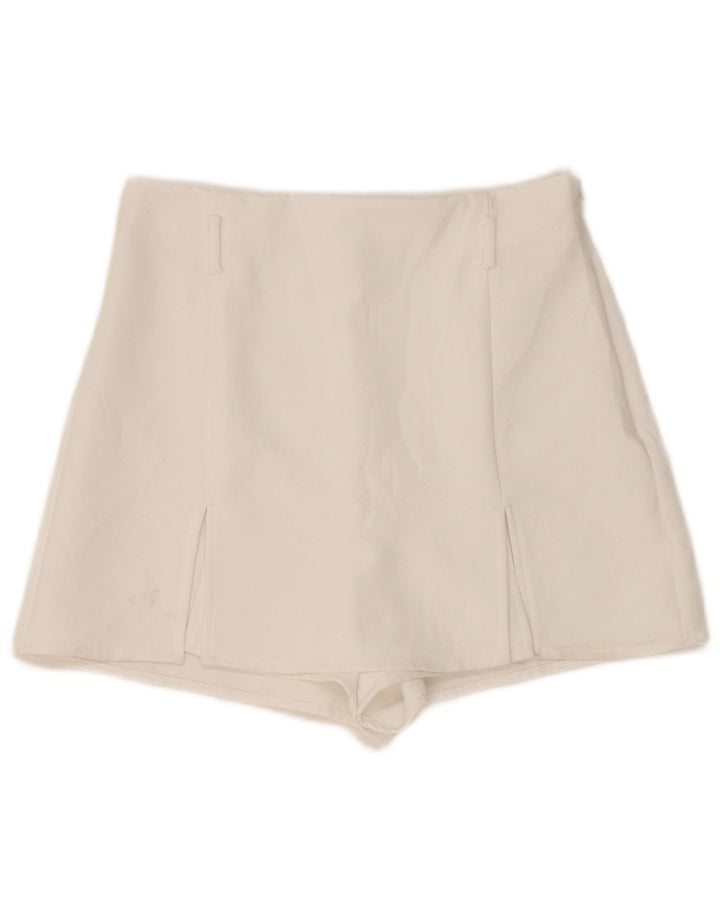 Damskie spodenki z wysokim stanem Zara, małe, W26, biały poliester