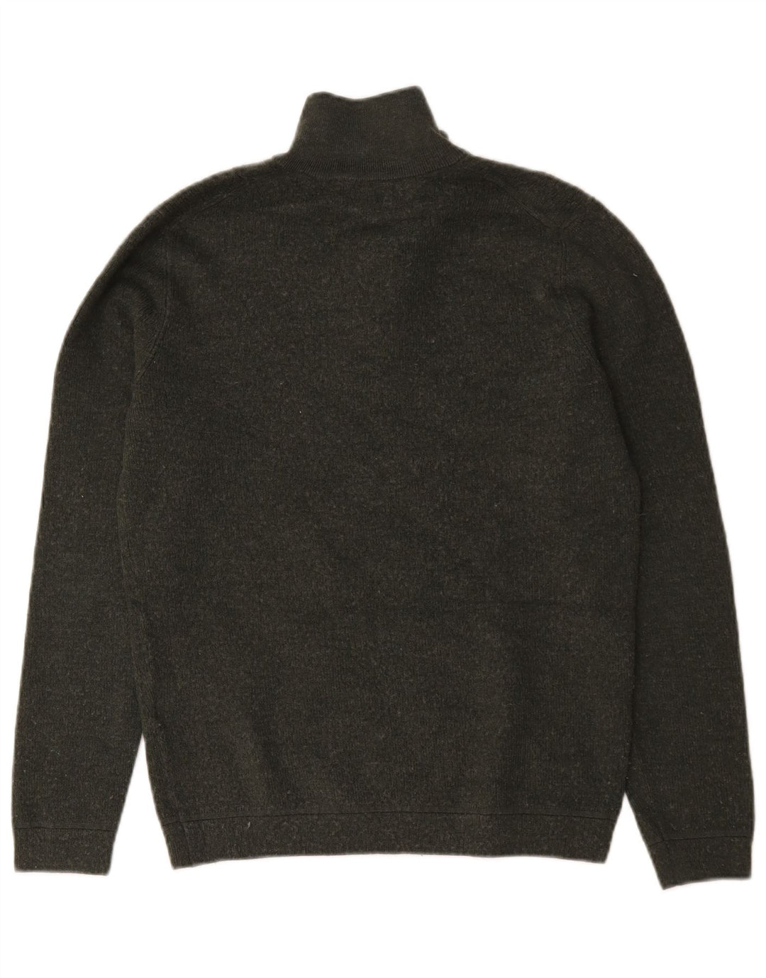 Męski sweter z zamkiem Superdry, średnia wełna khaki z merynosów