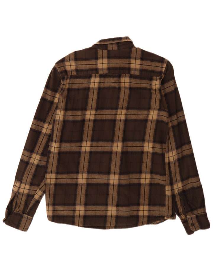 Męska koszula flanelowa Dickies w małą brązową kratkę, bawełniana