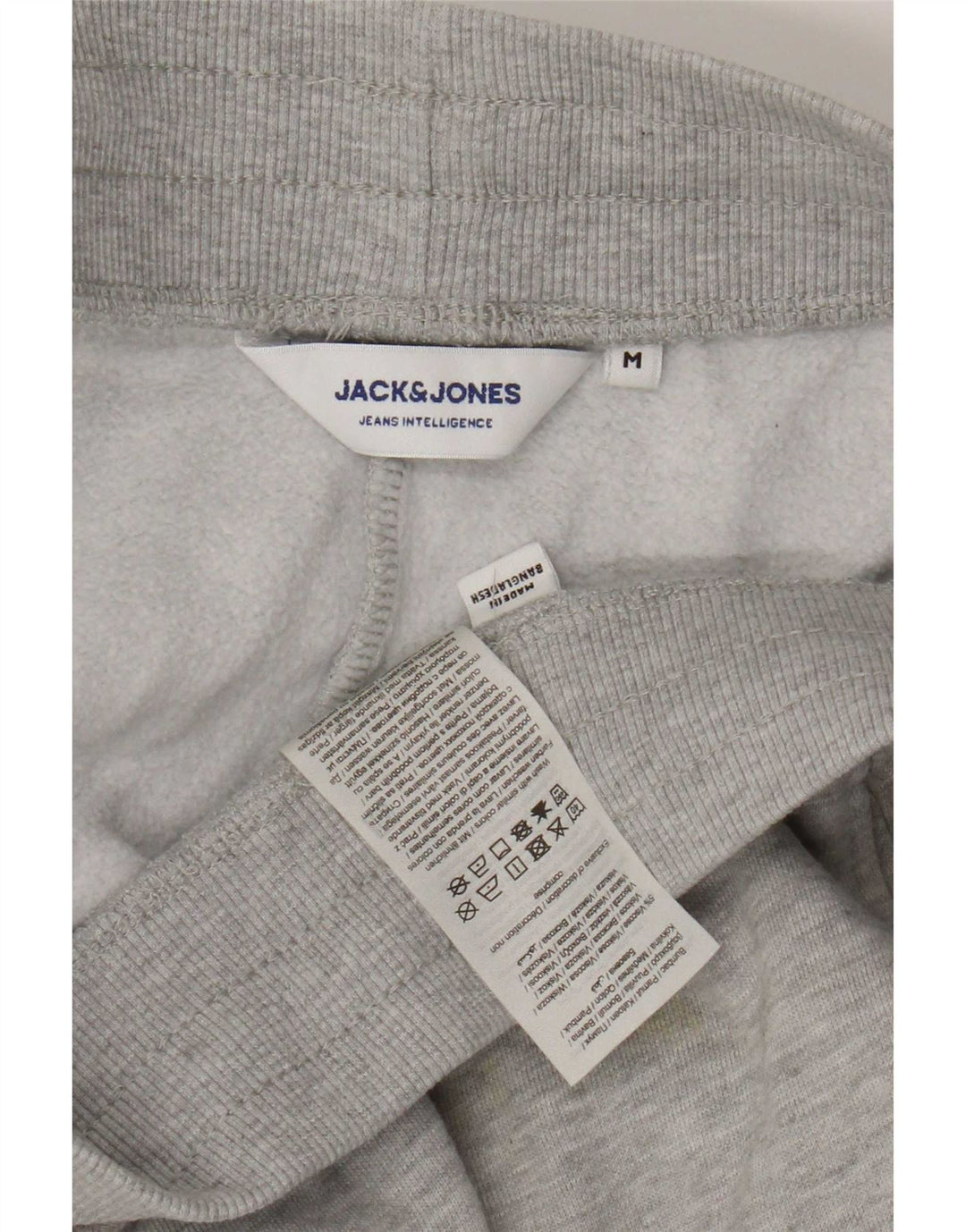 Męskie spodnie dresowe Jack & Jones Joggersy Średnioszare, bawełniane w cętki