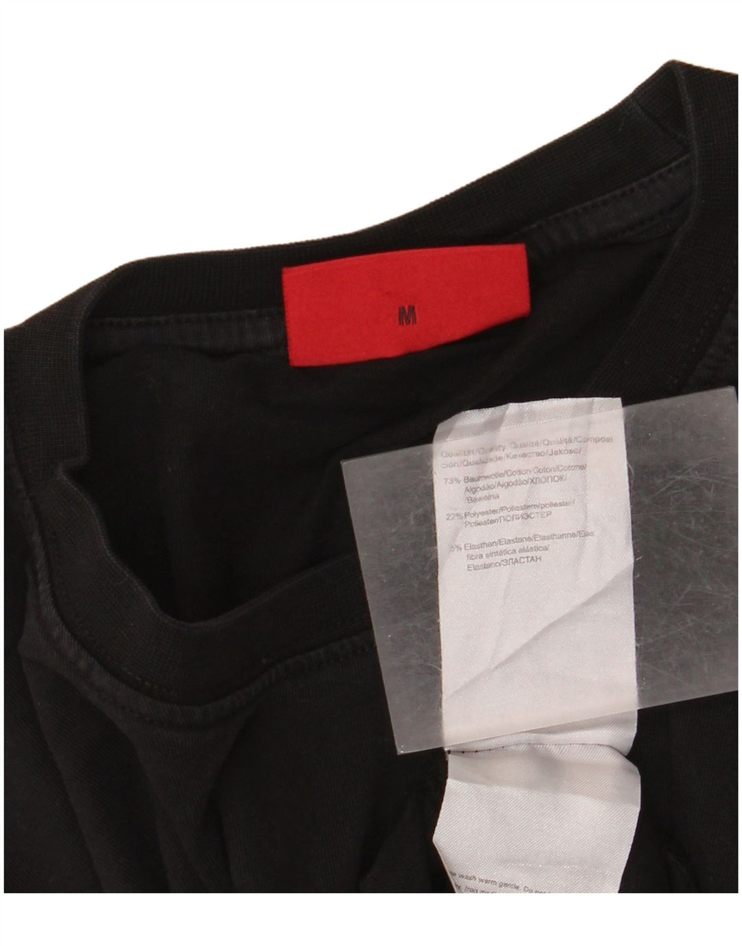 Męska koszulka z grafiką Hugo Boss, średnia czarna bawełniana