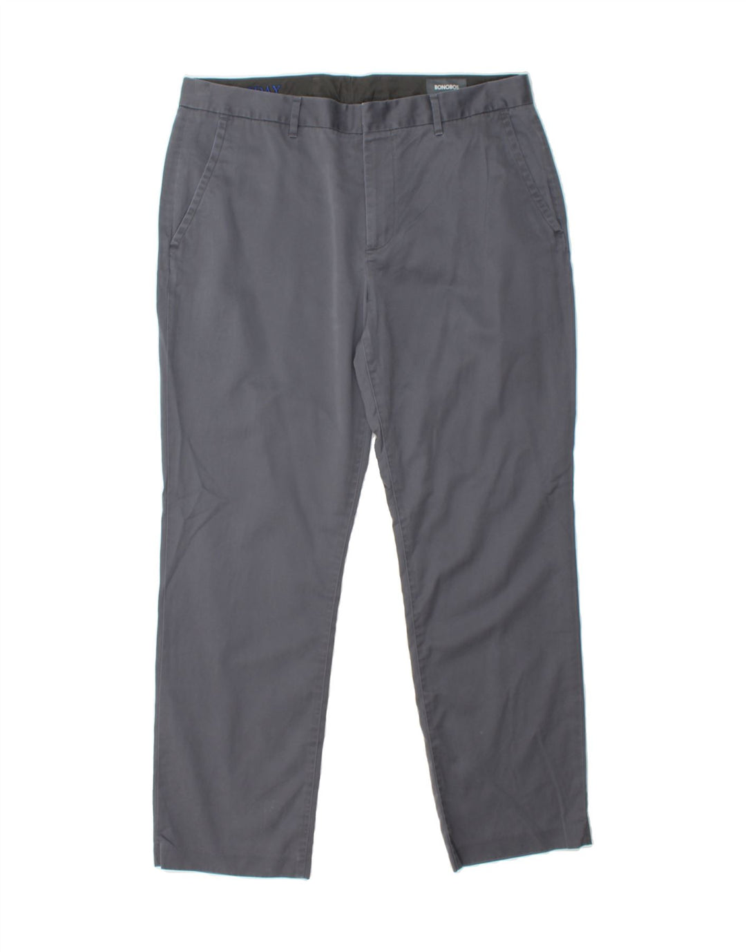 BONOBOS Mens Straight Chino Trousers W36 L30 Grey Cotton Vintage BONOBOS and Second-Hand BONOBOS from Messina Hembry 