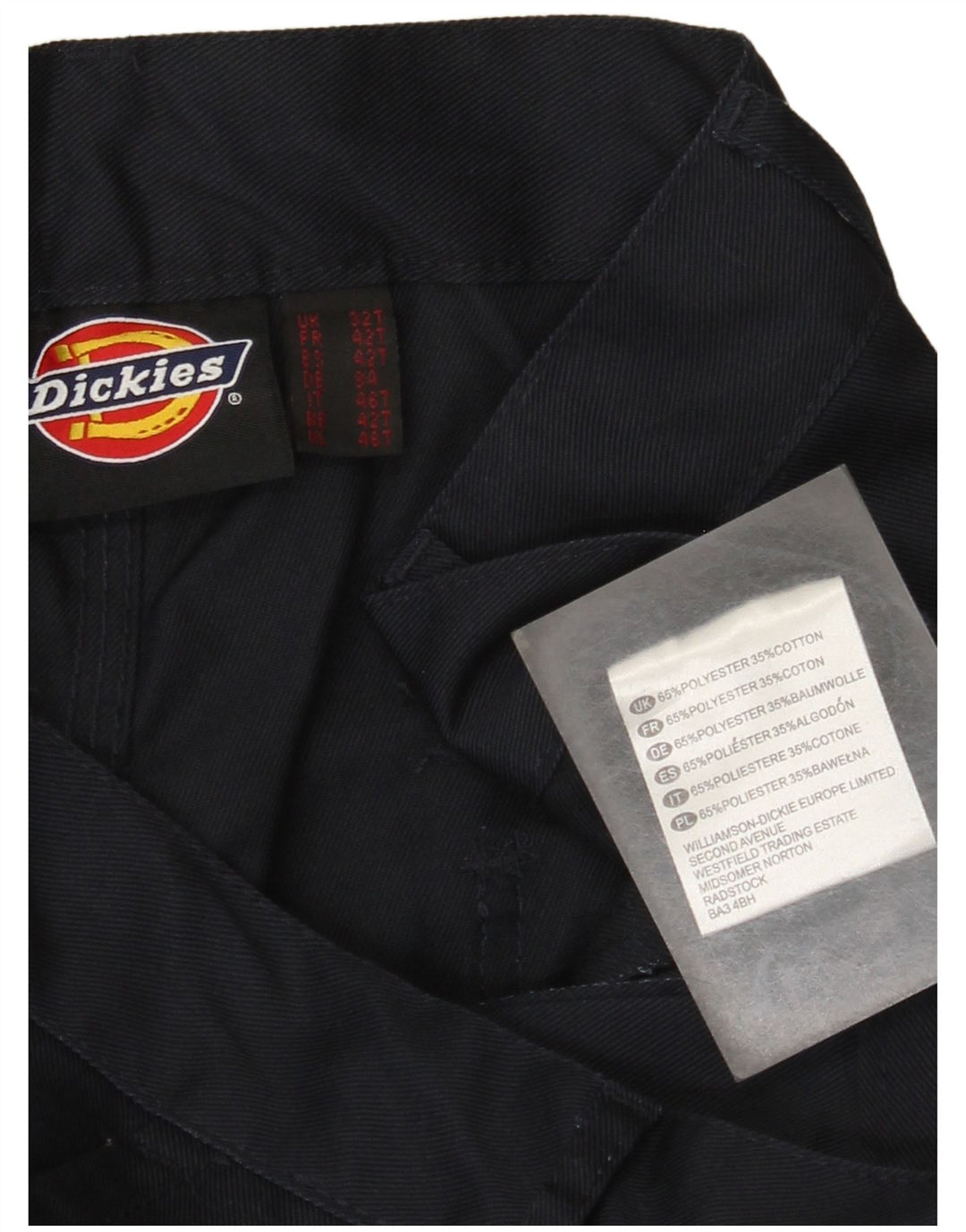 Męskie proste spodnie cargo Dickies W32 L30 Granatowy poliester