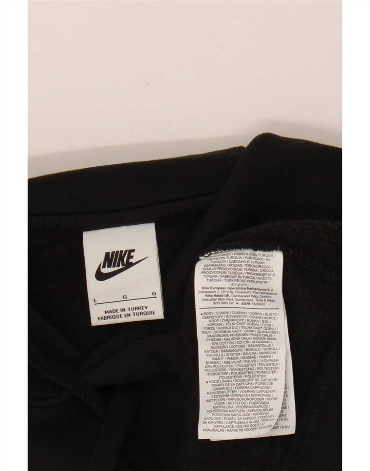 Męski sweter z kapturem Nike z grafiką, duży, czarny, bawełniany