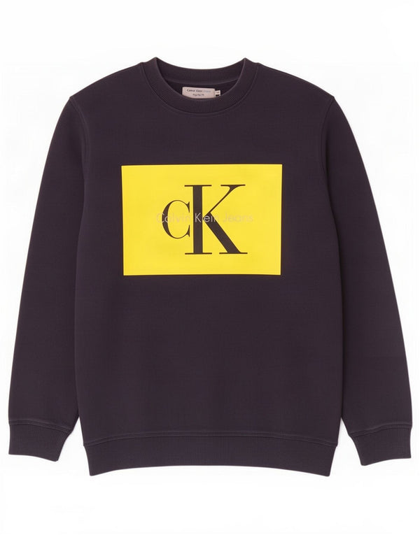 Męski sweter Calvin Klein Jeans Graphic, średni granatowy