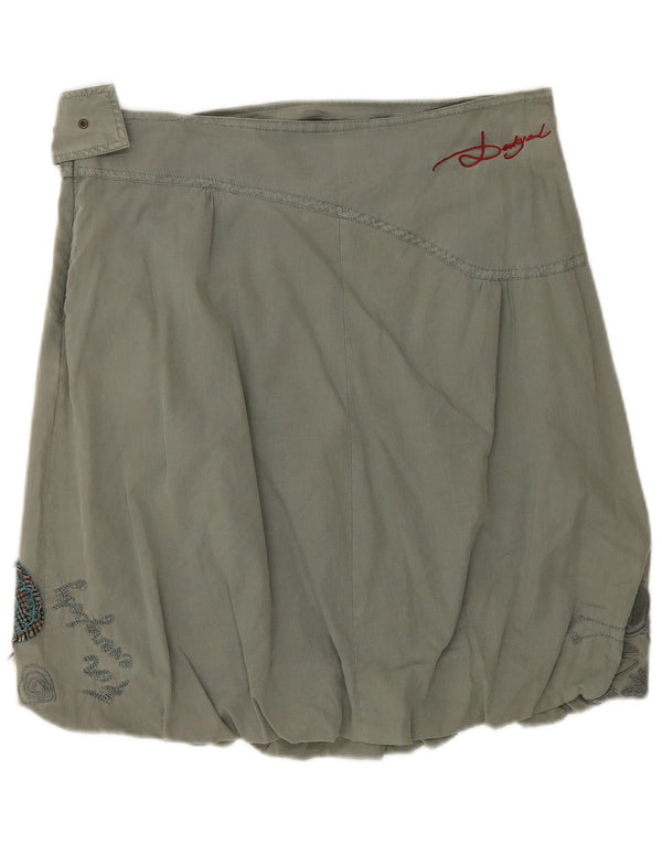 Desigual Womens Bubble Skirt W30 Medium Khaki Floral